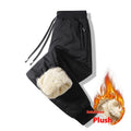 Men's Winter Windproof Warm Tactical Pants Loose Plus Size Fleece-lined