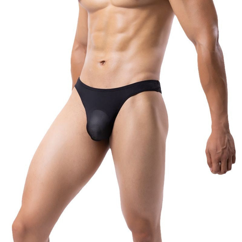 Men's T-shaped T-shaped Panties Fashion Low Waist Ice Silk Breathable