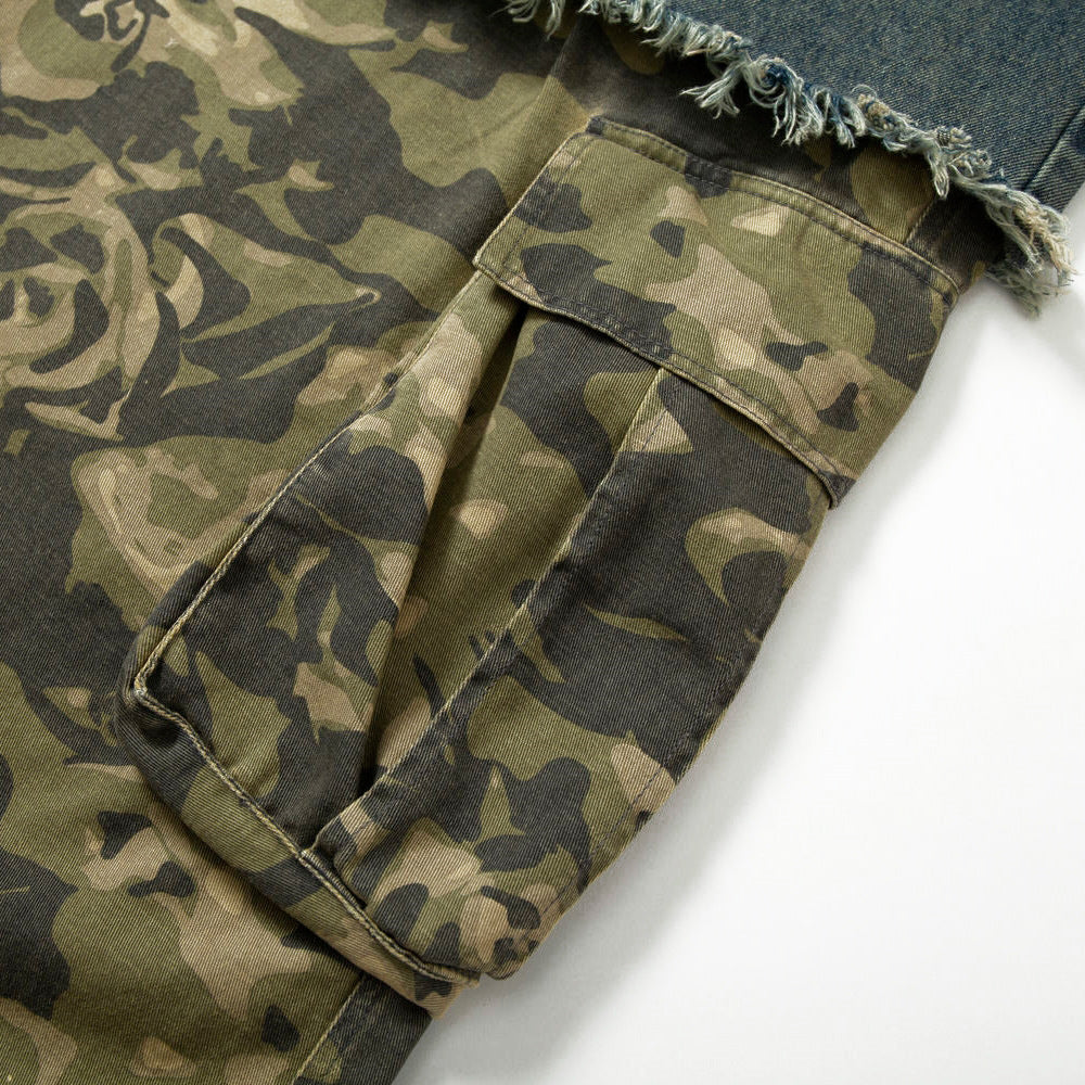 Heavy Industry Washing Hole Denim Trousers Men