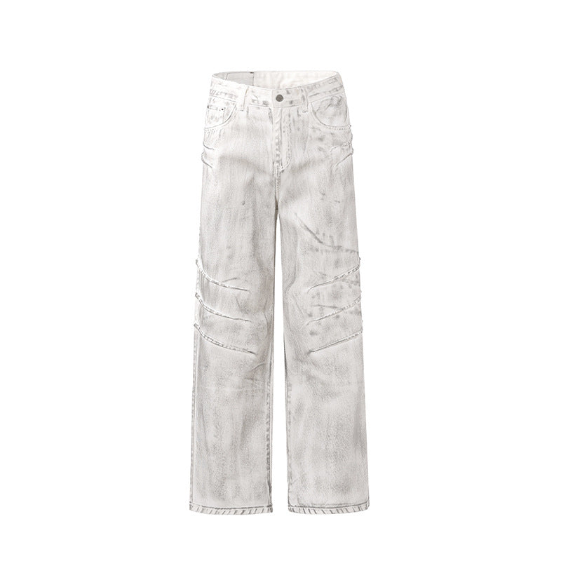 Men's Retro White Jeans