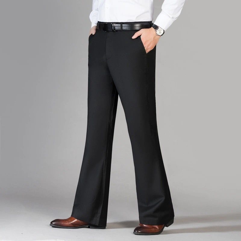 Men's Wide-leg British Versatile Drape Non-iron Mid-waist Straight Pants
