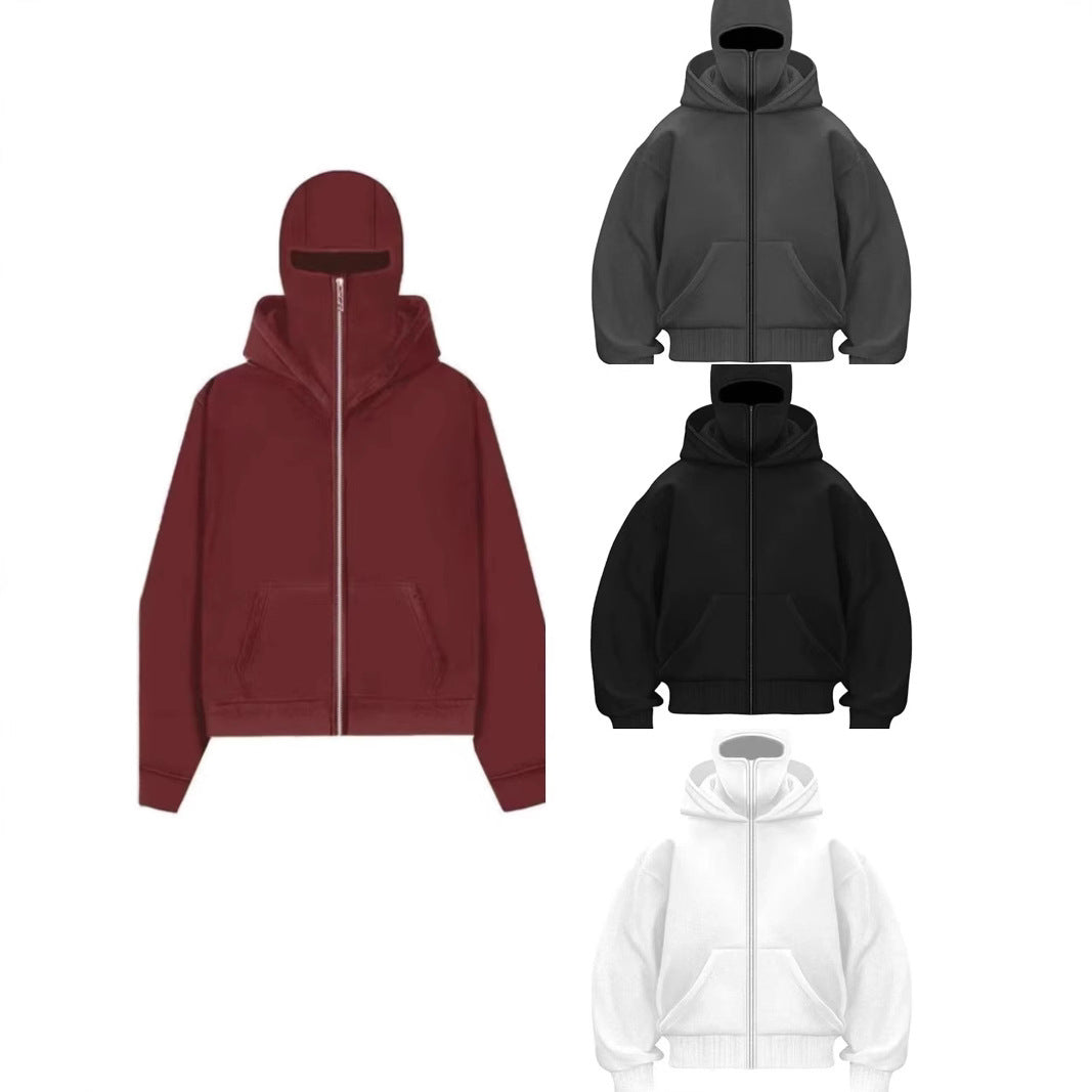 Autumn Spring Hooded Loose Cardigan Baseball Uniform Men