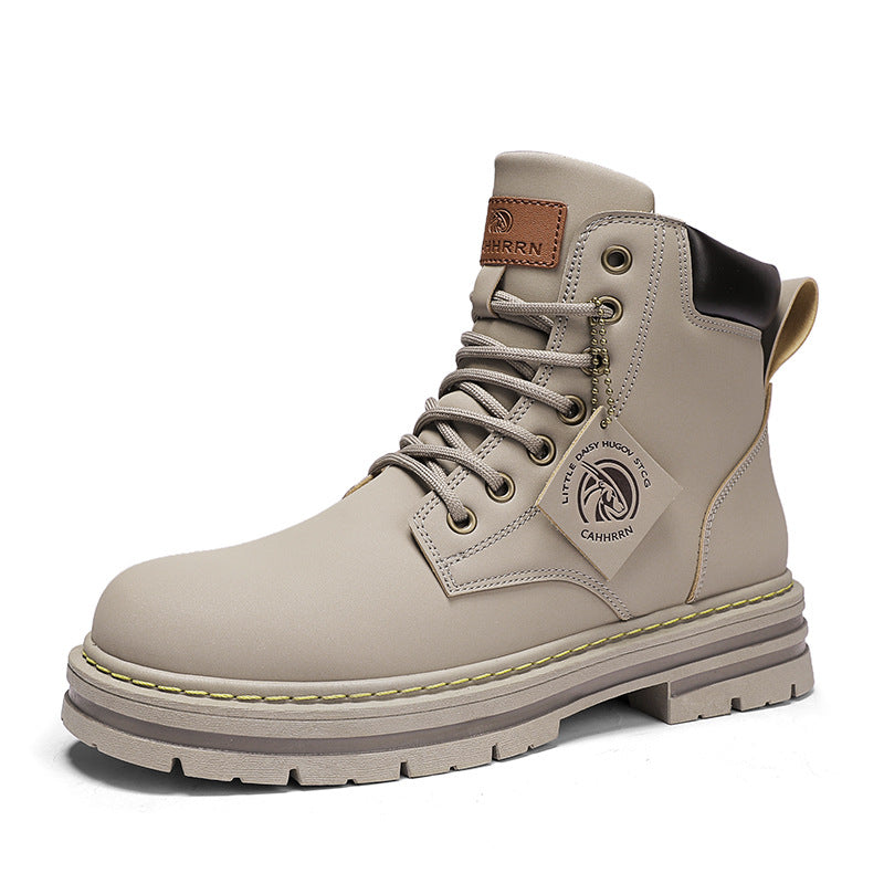 Men's Plus Size Vintage Leather Worker Boots