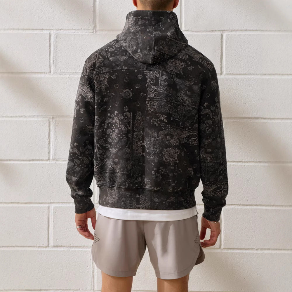 Printed Paisley Hoodie