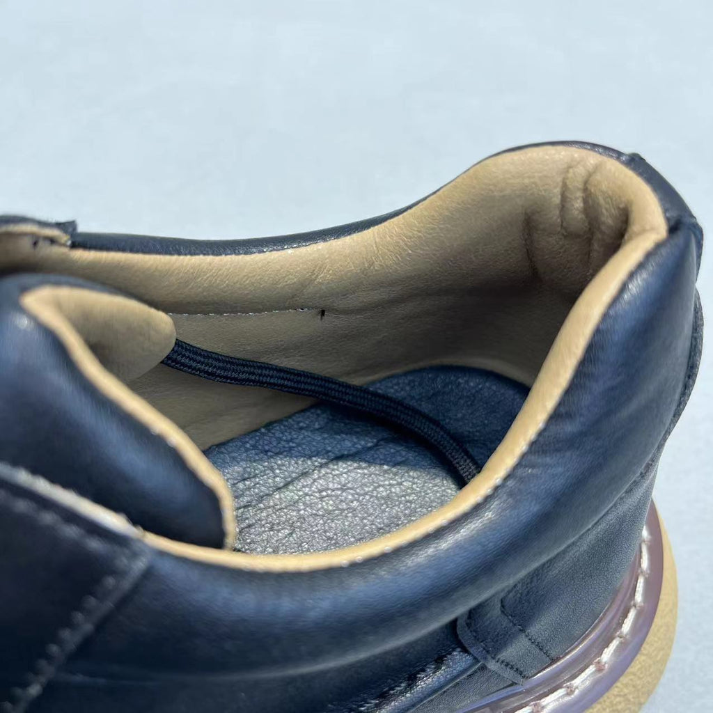 Men's Breathable Leather Shoes Trendy Platform Sports