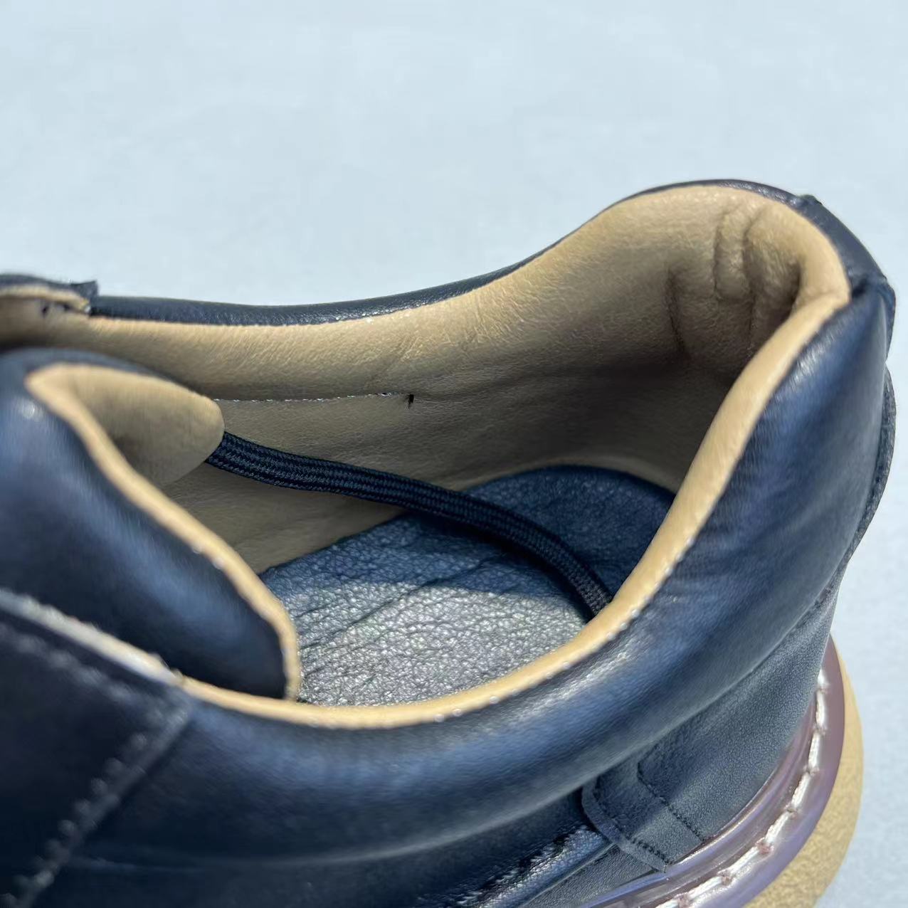 Men's Breathable Leather Shoes Trendy Platform Sports