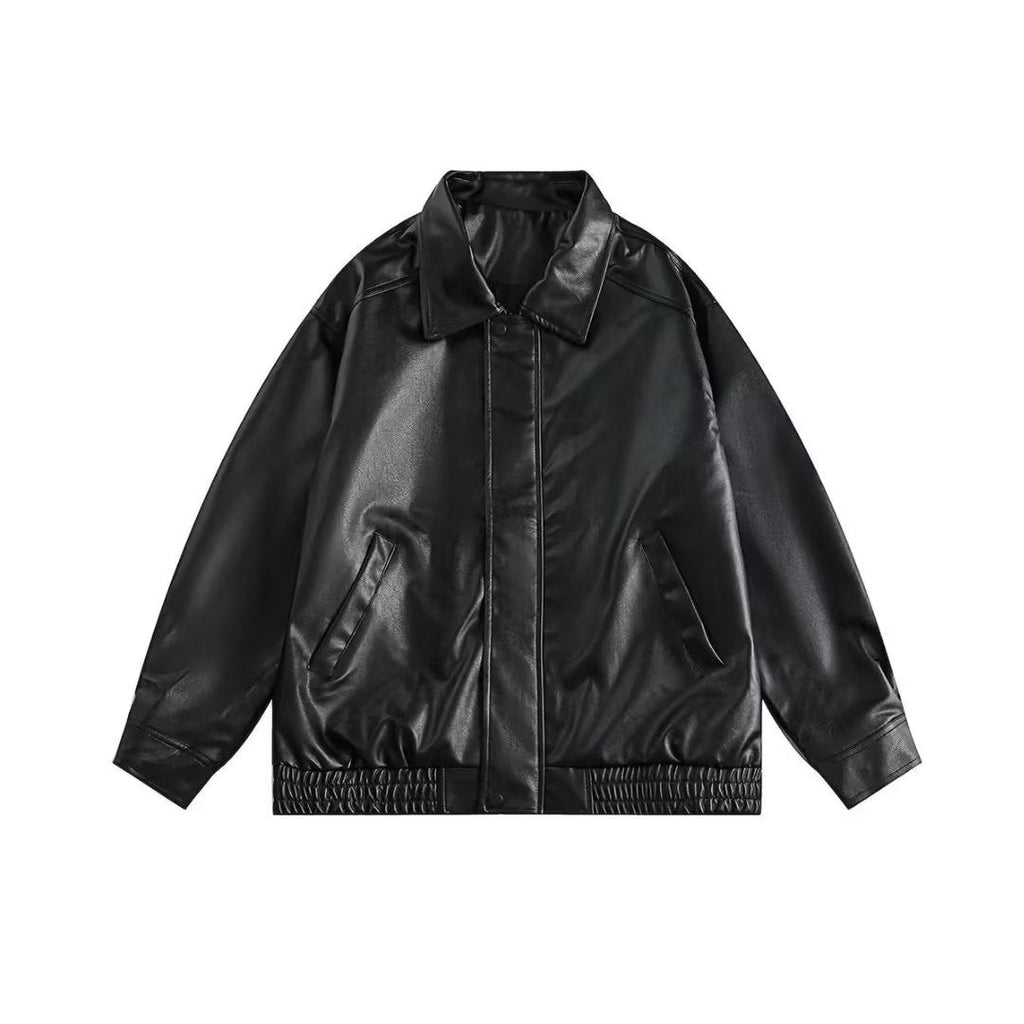 Retro Spring And Autumn New Leather Coat Coat Men's American Casual Loose Motorcycle Clothing
