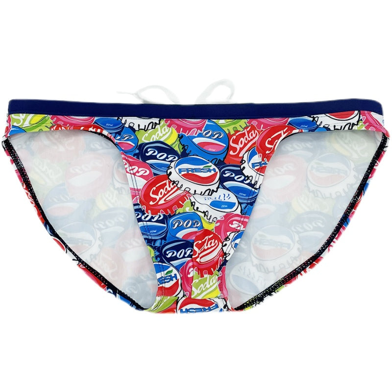 Men's Triangle Low Waist Floral Swimming Trunks
