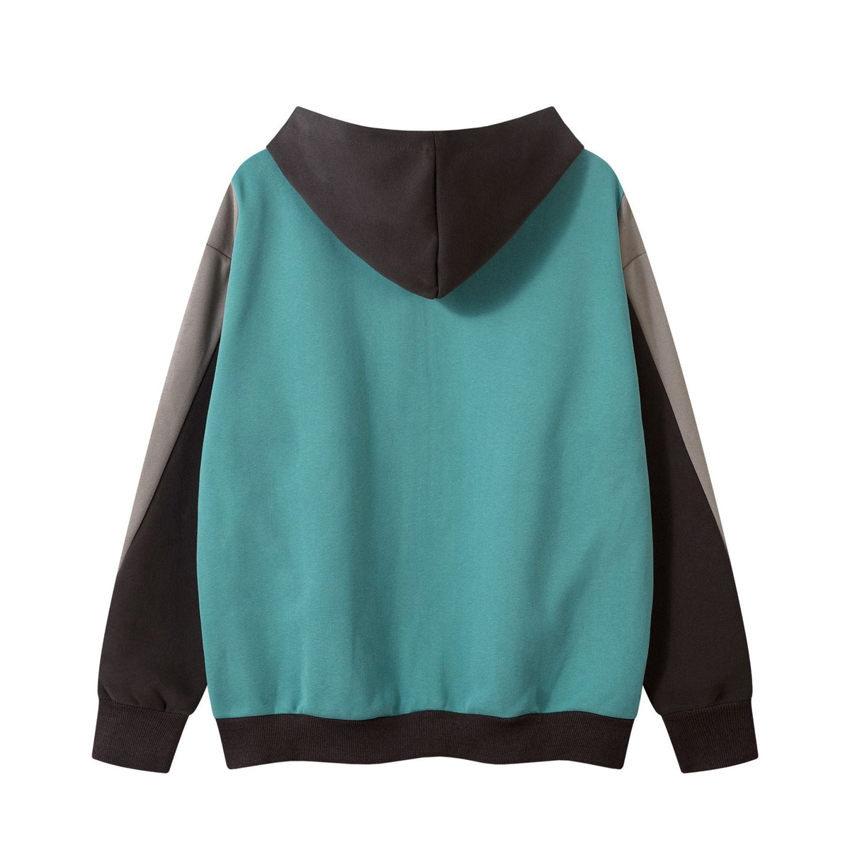 Retro Color Contrast Patchwork Letters Printed Hoodie