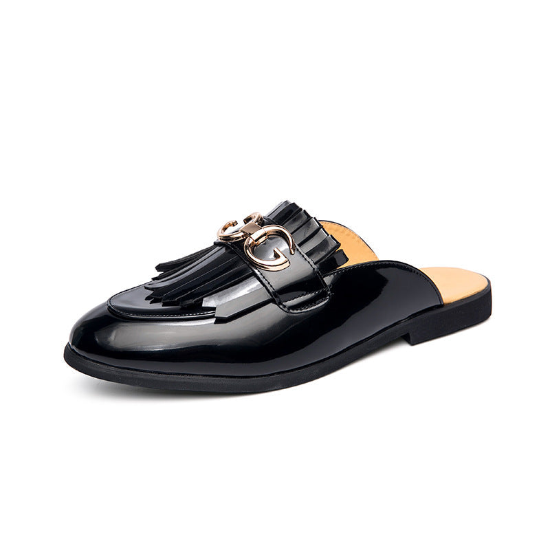 Horsebit Tassel Half Drag British Style Round Toe Unhelpful Sandals