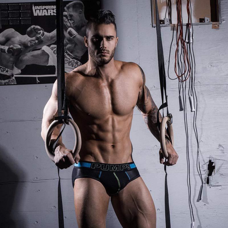 Dried Shrimp Supply Men's Mesh Underwear Low Waist Comfort Briefs Men's Sexy And Breathable Underpants