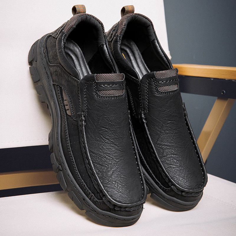 Casual Leather Shoes Comfortable Breathable Daily Casual Shoes