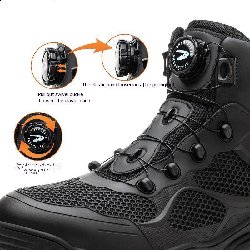 Summer Anti-smashing And Anti-penetration Men's Lightweight And Comfortable Labor Protection Shoes