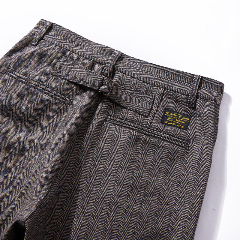 Light Business Men's Retro Workwear Casual Pants