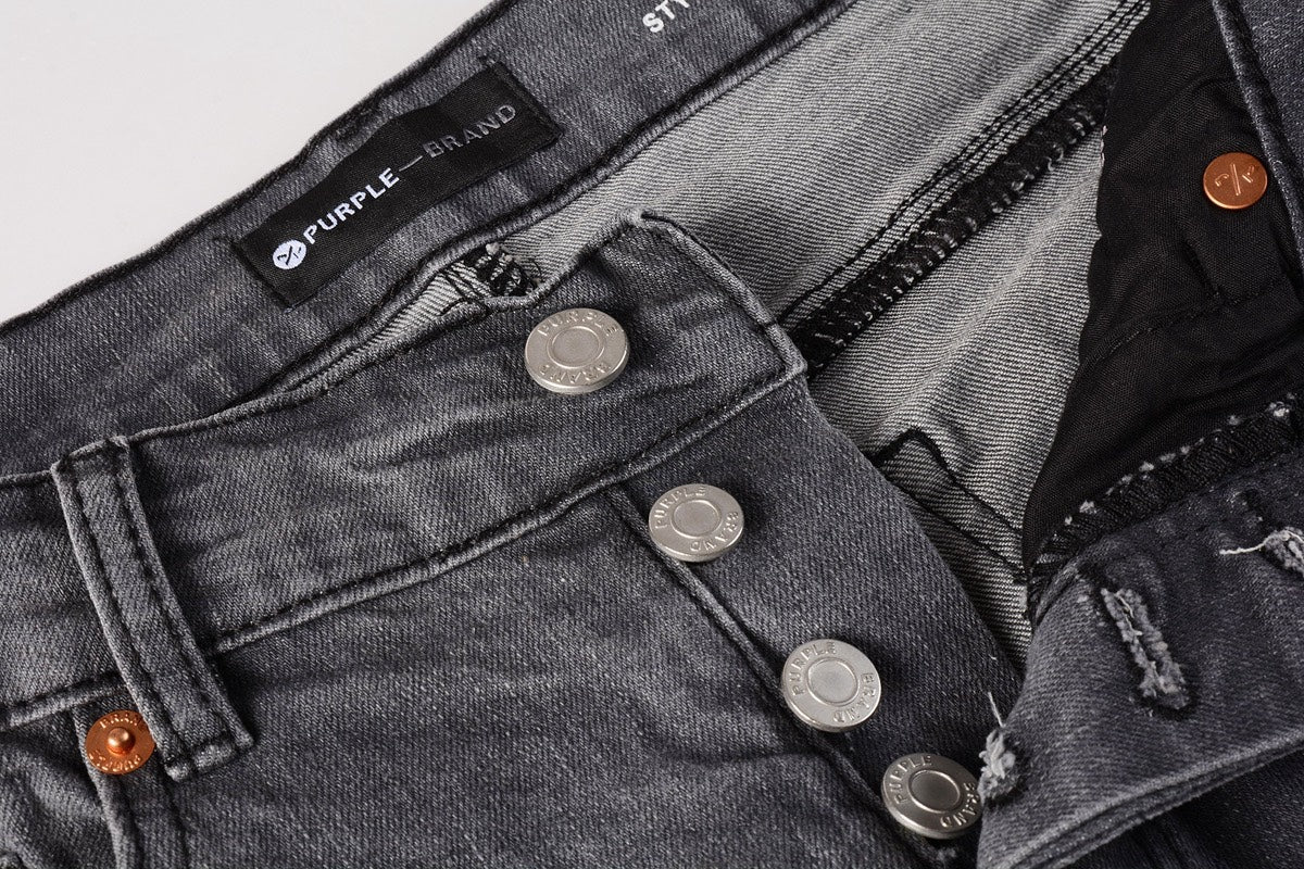 New Gray Knee Knife Ripped Jeans Splash Ink