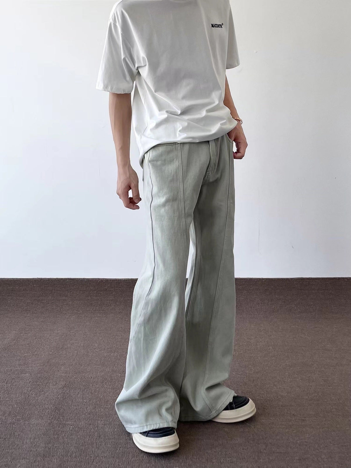 Deconstructing Design Sense Denim Men's Fashionable Straight Pants