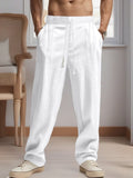 New Men's Loose Linen Leisure Wide Leg Trendy Beach