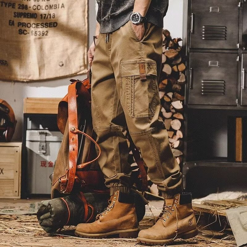 Loose Casual Ruan Handsome Ankle Banded Pants