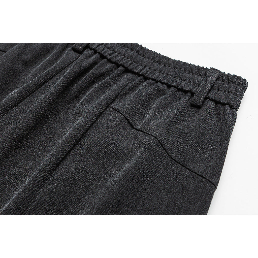 Suit Pants Draping Effect Breasted Placket Trousers For Men