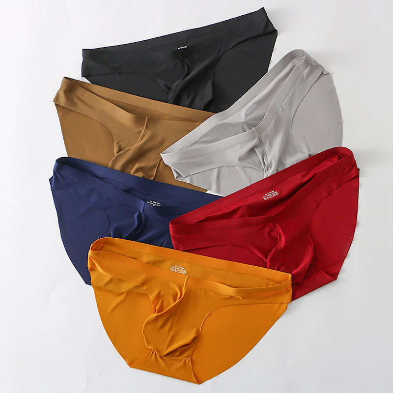 Ice Silk Seamless Men's Briefs