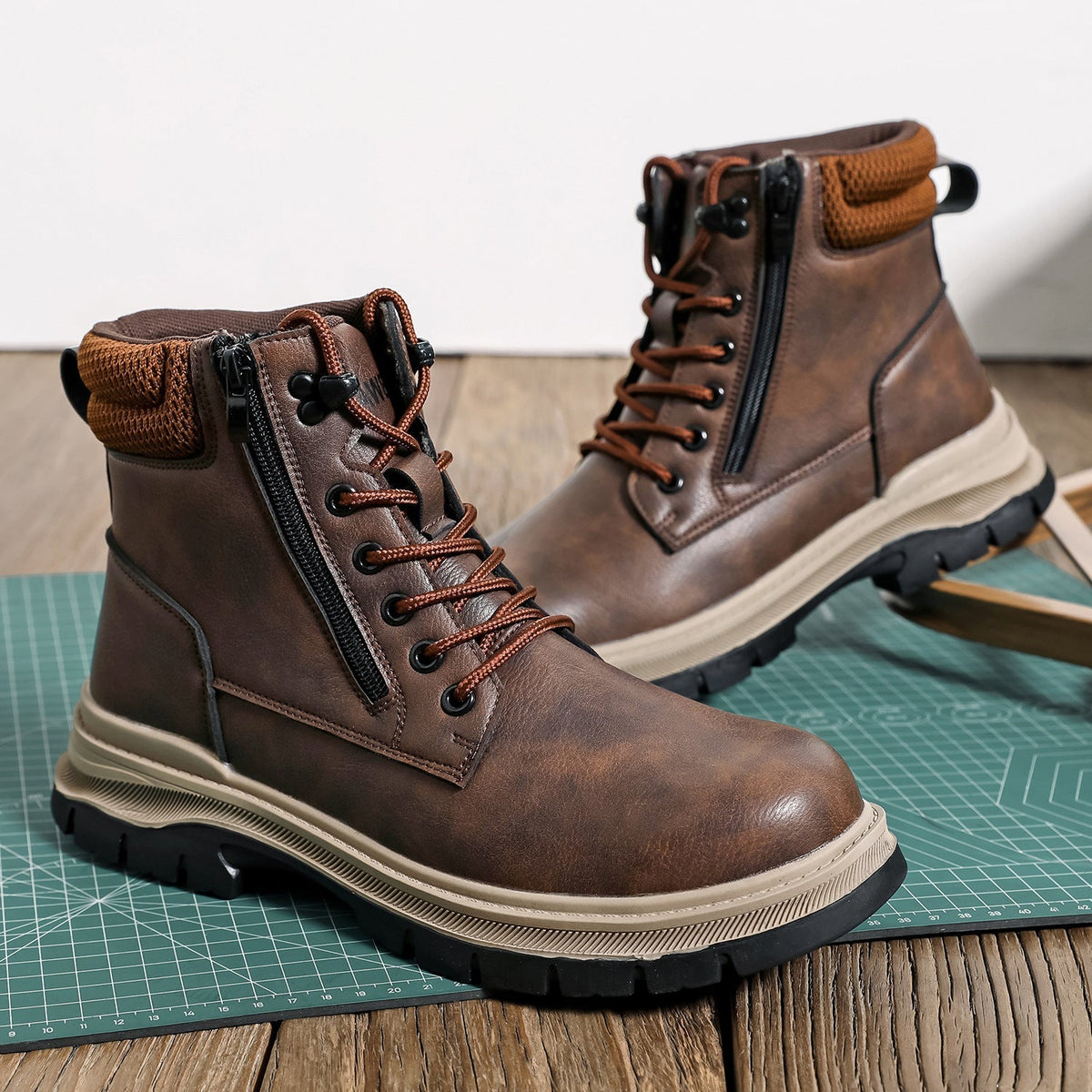 High-top Men's Shoes Men's Deodorant And Breathable Anti-smashing And Anti-penetration Lightweight And Wear-resistant Safety