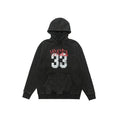 Retro Digital Printing Washed Old Hooded Fleece Lined Sweater Men