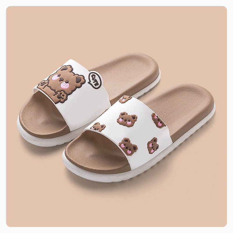 Cute Cartoon Bear Slippers For Men And Women New Non-slip