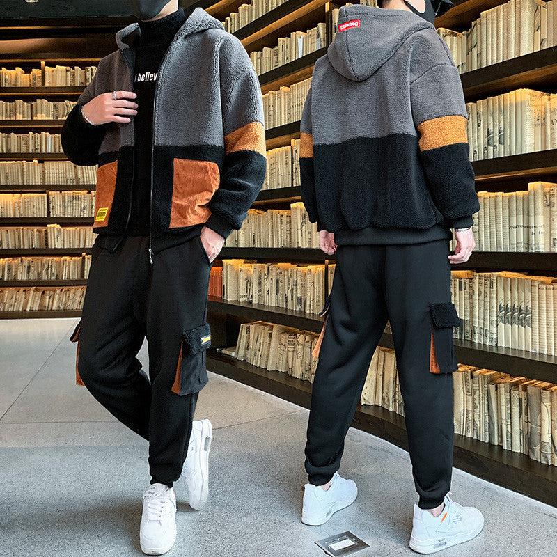 Men's Sweater Korean Style Loose Warm Casual Suit