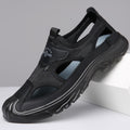 Summer Breathable Men's Sandals Hollow Mesh Surface Casual All-match Hole Outdoor Travel Soft Bottom Slip On Beach Shoes