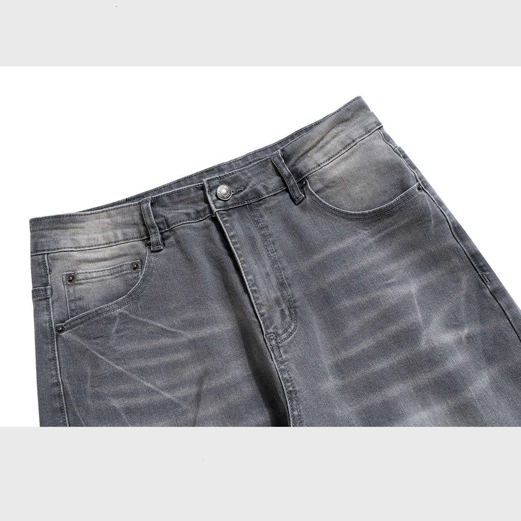 Washed Vintage Washed Trousers Straight Neutral Jeans