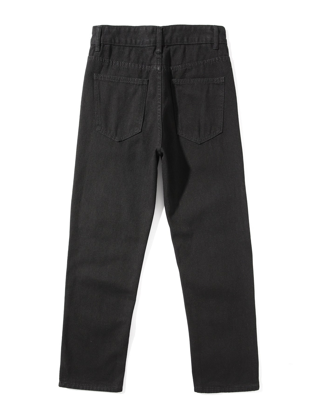 European And American Printed High-Waisted Wide-Leg Straight-Leg Jeans