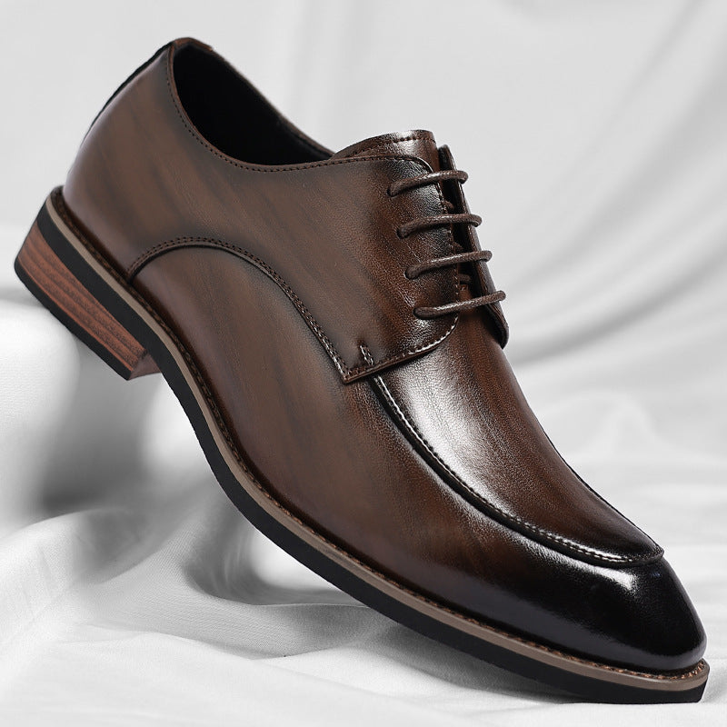 Business Formal Wear Height Increasing Insole Casual Men's Shoes