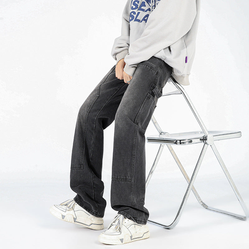 Men's American Street Logging Tooling Slightly Flared Jeans