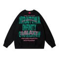 Letter Print Loose Round Neck Sweater