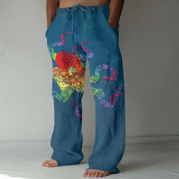 Casual Straight-leg Loose Drawstring Trousers