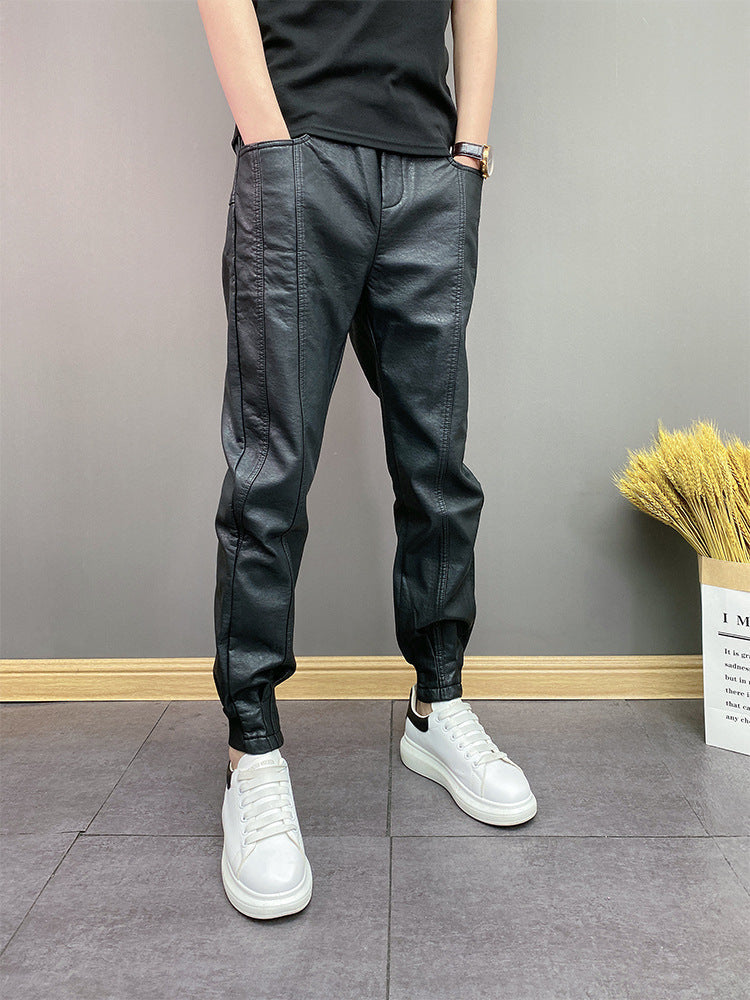 Spliced New Slim-fit Casual Rider Waterproof Windproof Motorcycle Tapered Pants