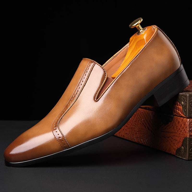 Pointed Small Leather Shoes Men's Casual All-Match Trendy Shoes