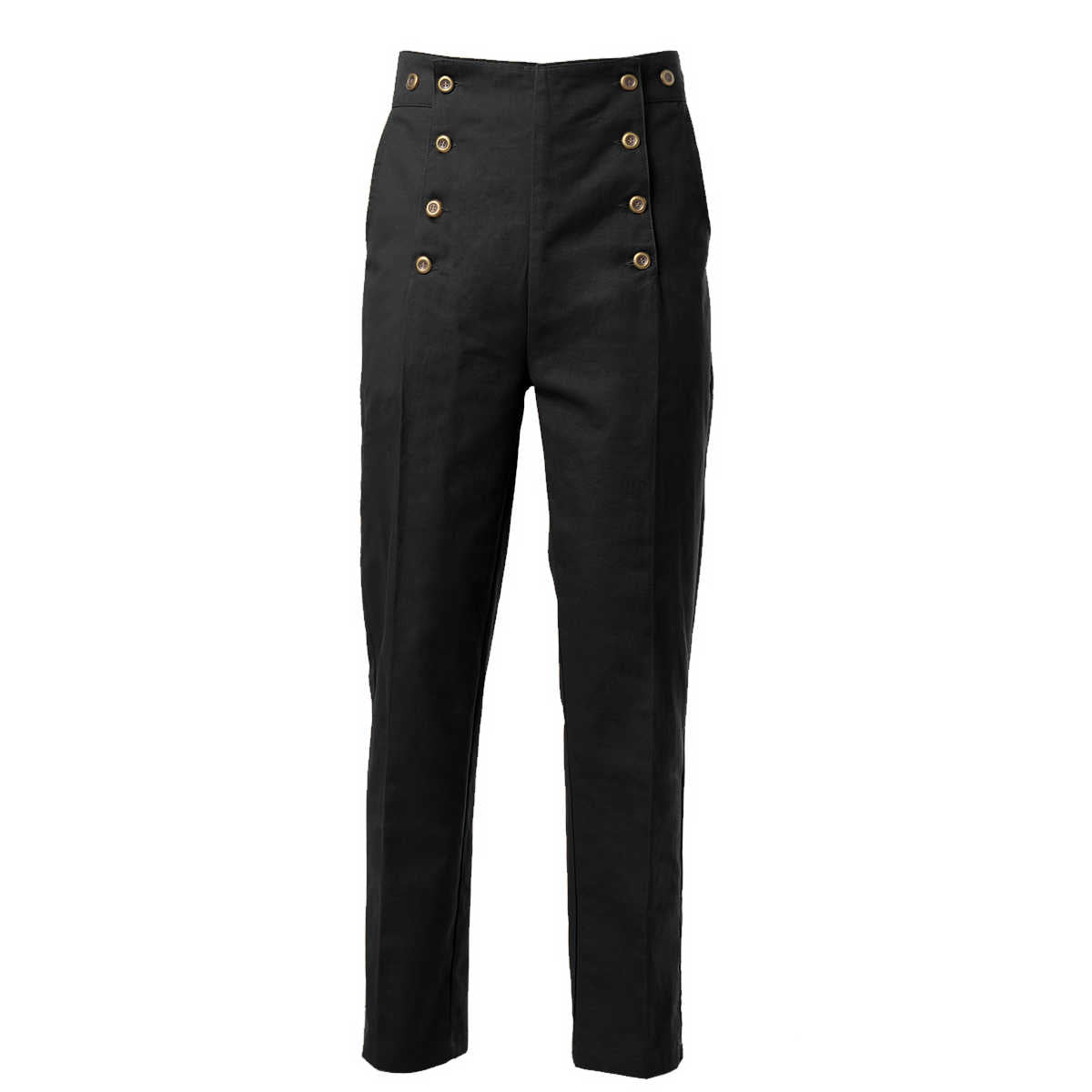 Men's Retro High Waist Double Breasted Casual Straight Pants