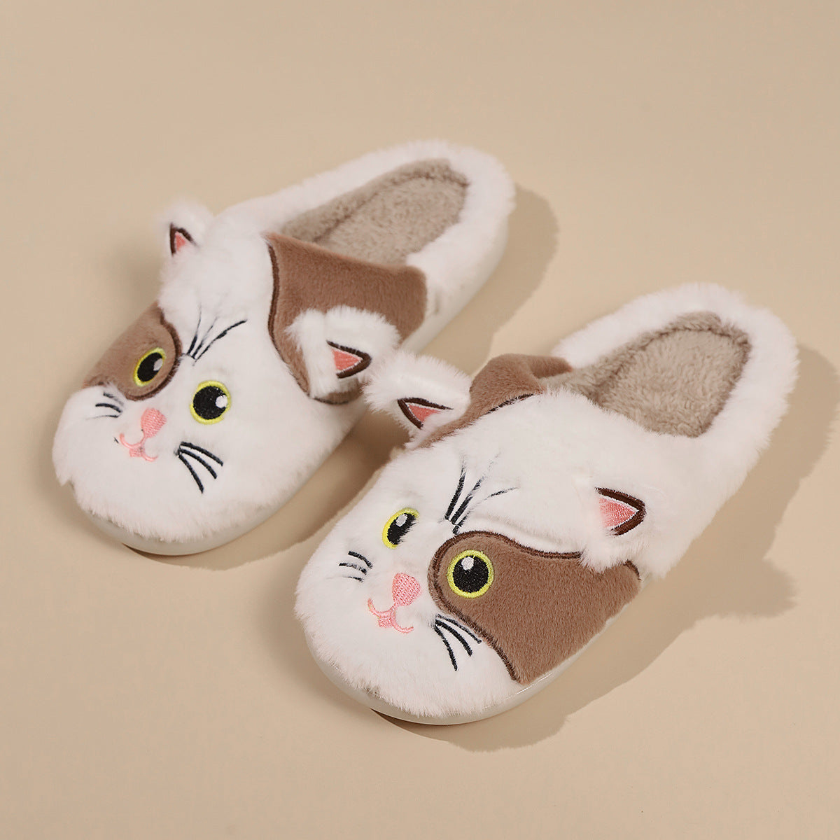Kitty Fluffy Slippers Autumn And Winter Warm