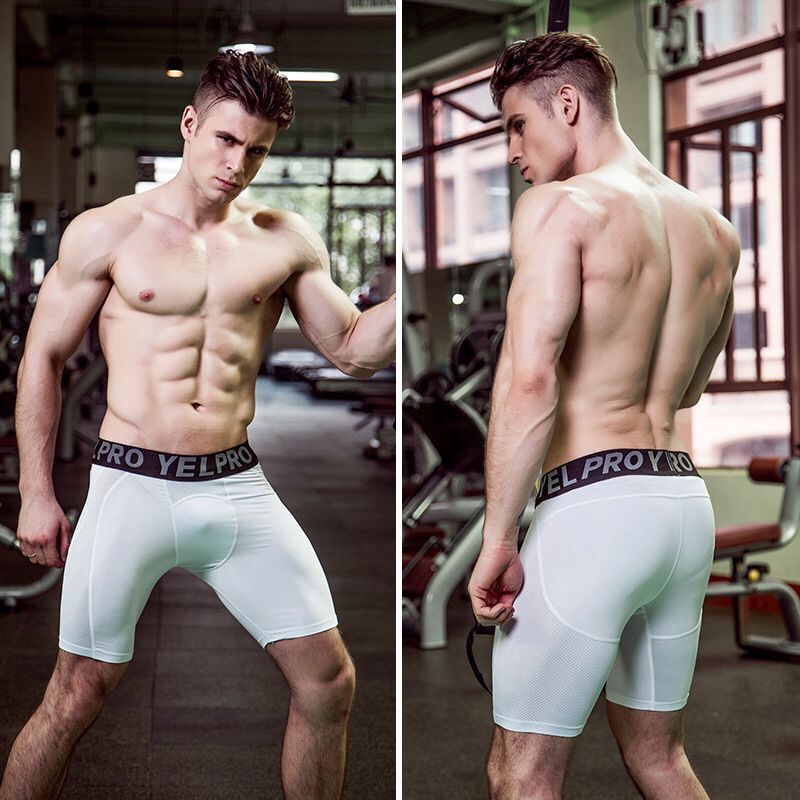Sports Running Stretch Quick-drying Mesh Breathable Tight Shorts