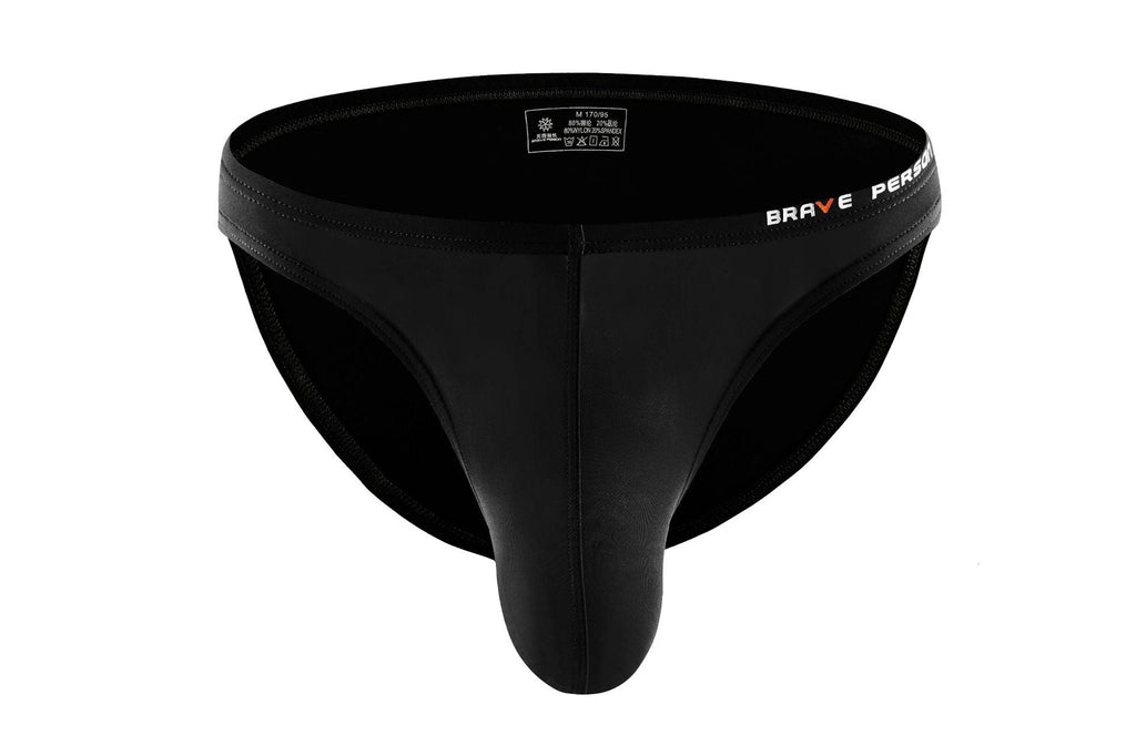 Men's Underwear Ice Silk Briefs Solid Color Low Waist