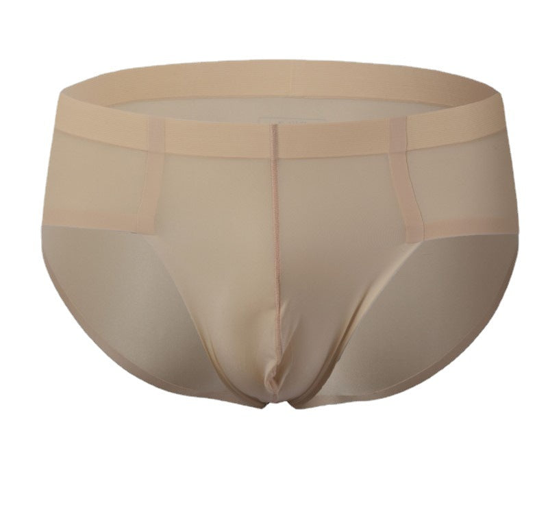 Men's Low Waist Briefs Ice Silk Underwear