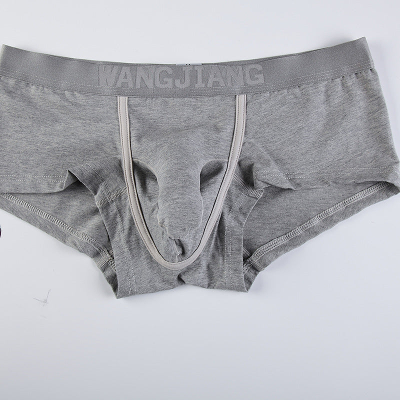 Men's Low Waist Solid Color Cotton Breathable Comfortable Boxers Underwear Boxer
