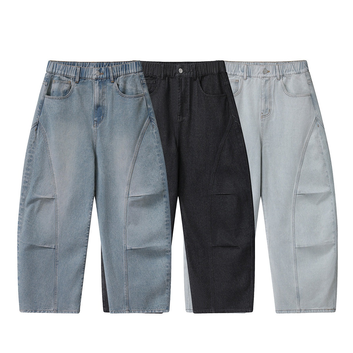 Men's Three-color Loose Trendy Machete Jeans