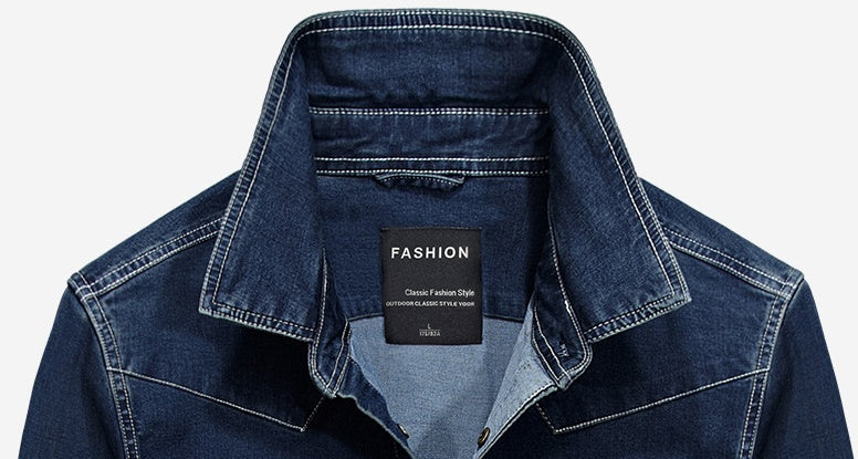 Men's Long Sleeved Denim Shirt Outdoor Leisure