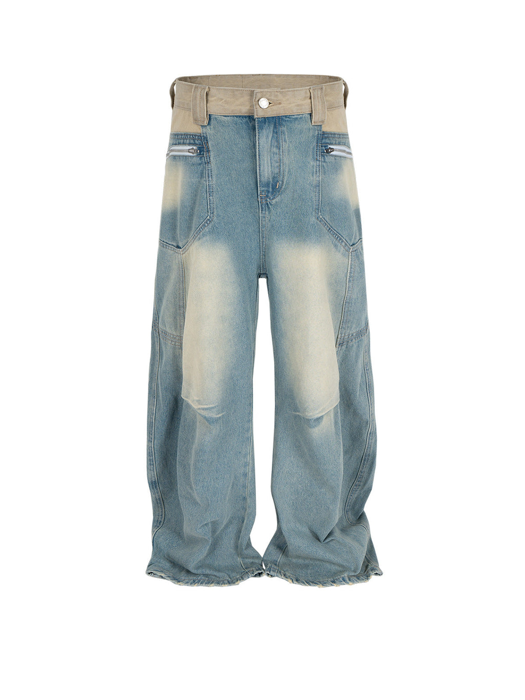 Washed Distressed Design Jeans For Men And Women