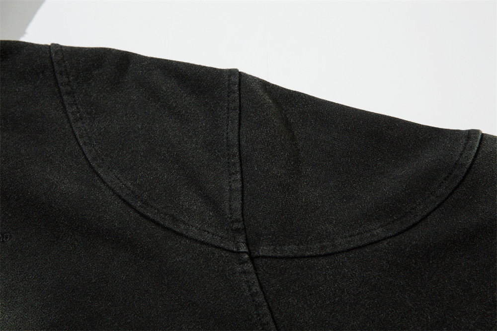 Punk Worn-out Loose Zip Sweater