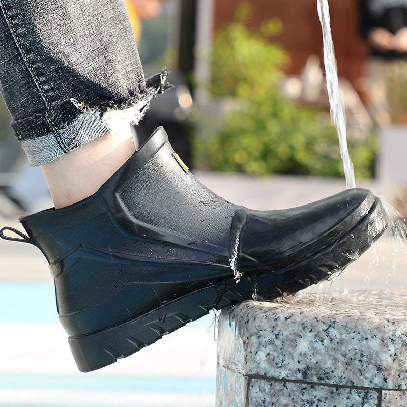 Men's Fashion Personalized Rain Boots Fleece-lined Warm