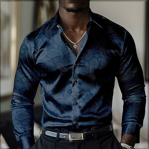 3D Polka-dot Loose-fitting Long Sleeve Printed Shirt