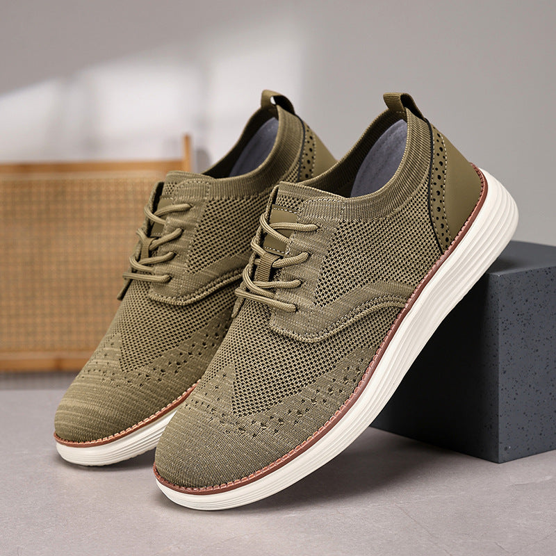 Outdoor Fly Woven Mesh Hiking Versatile Men's Casual Shoes